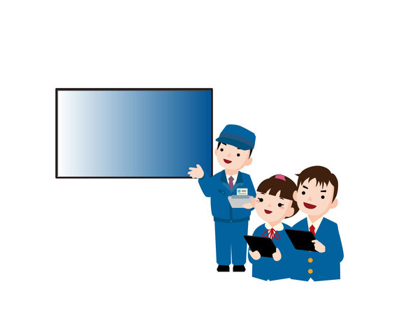 株式会社オハラ様　工場見学案内モニタースライド画像